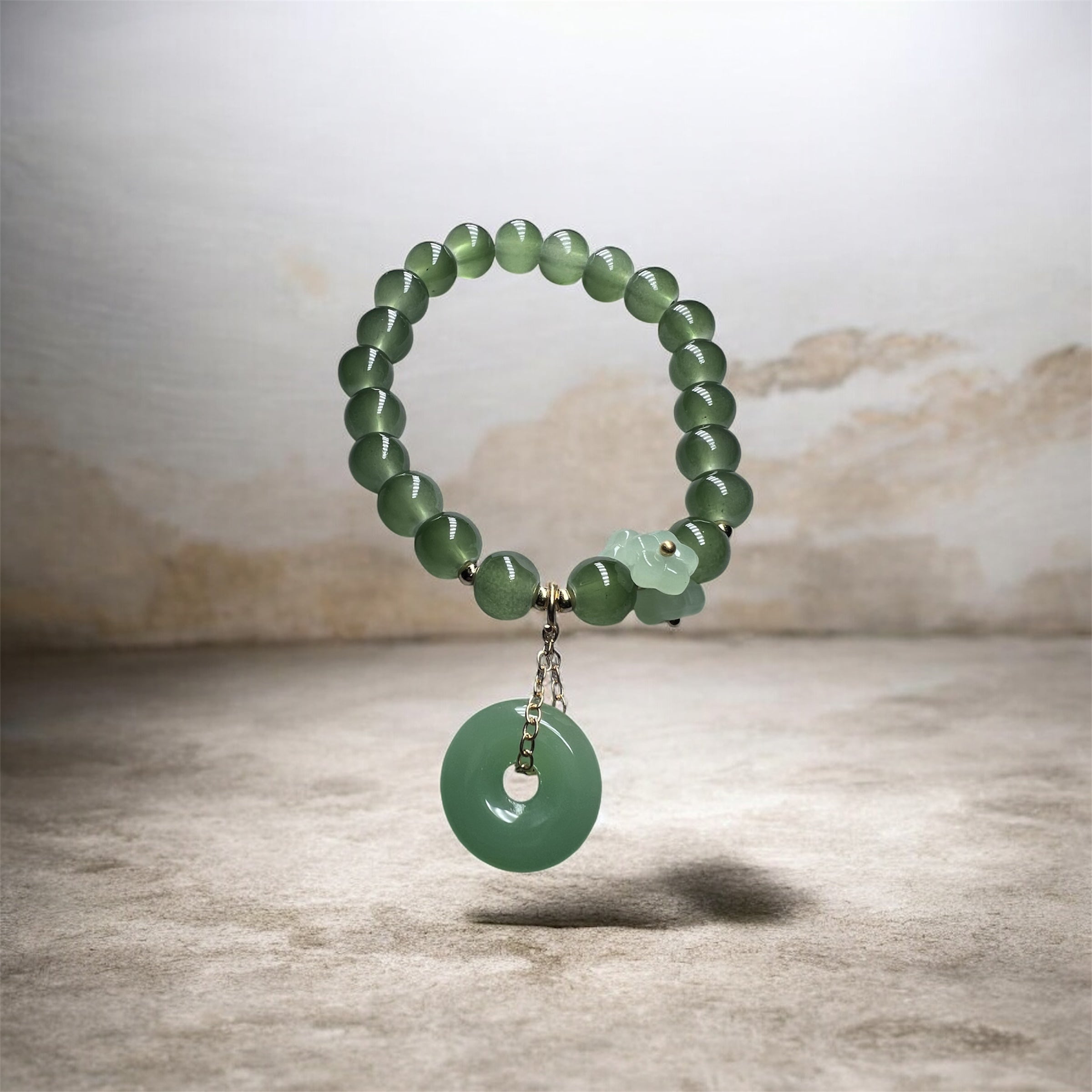 Glass jade mint green