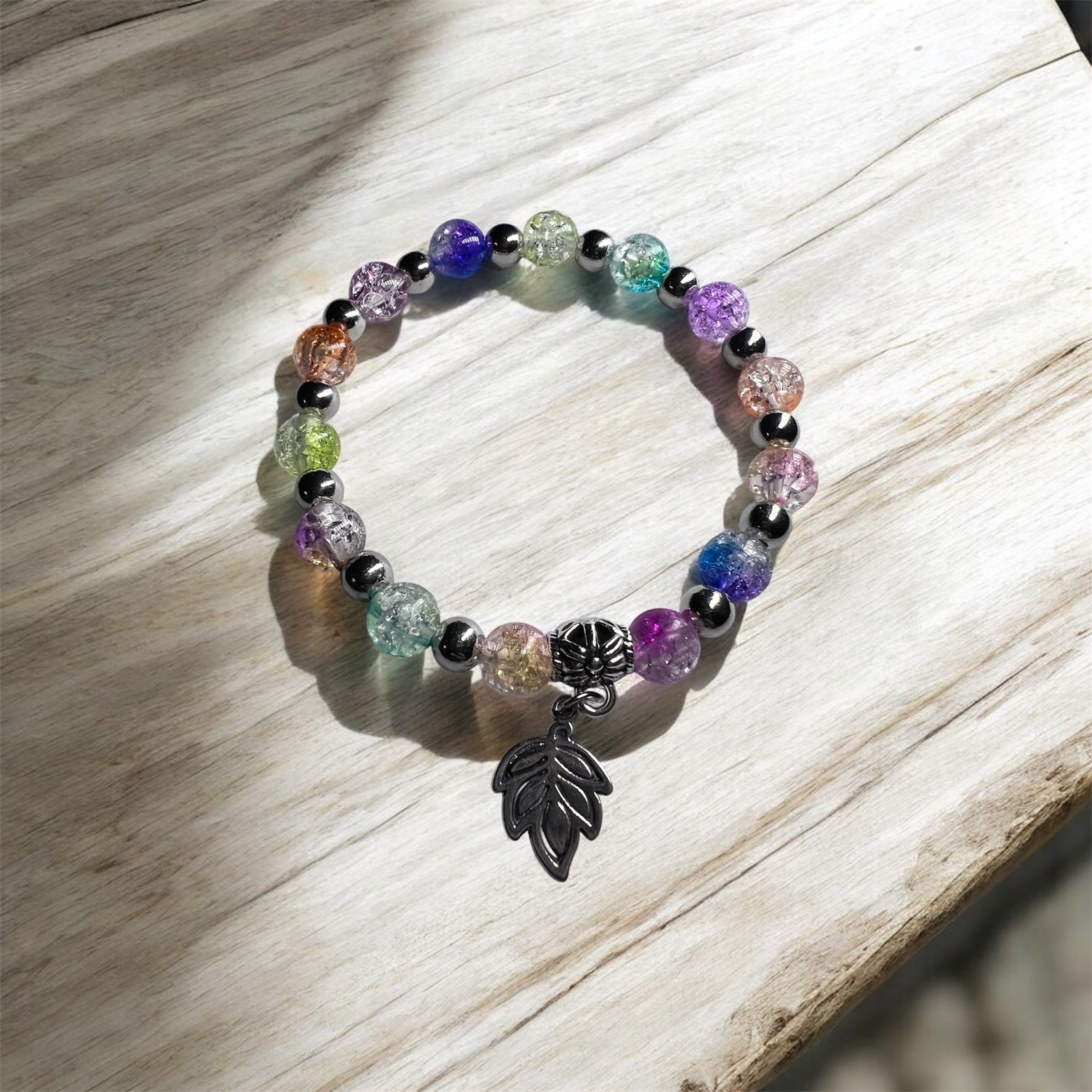 Multicolored Cracked Beads