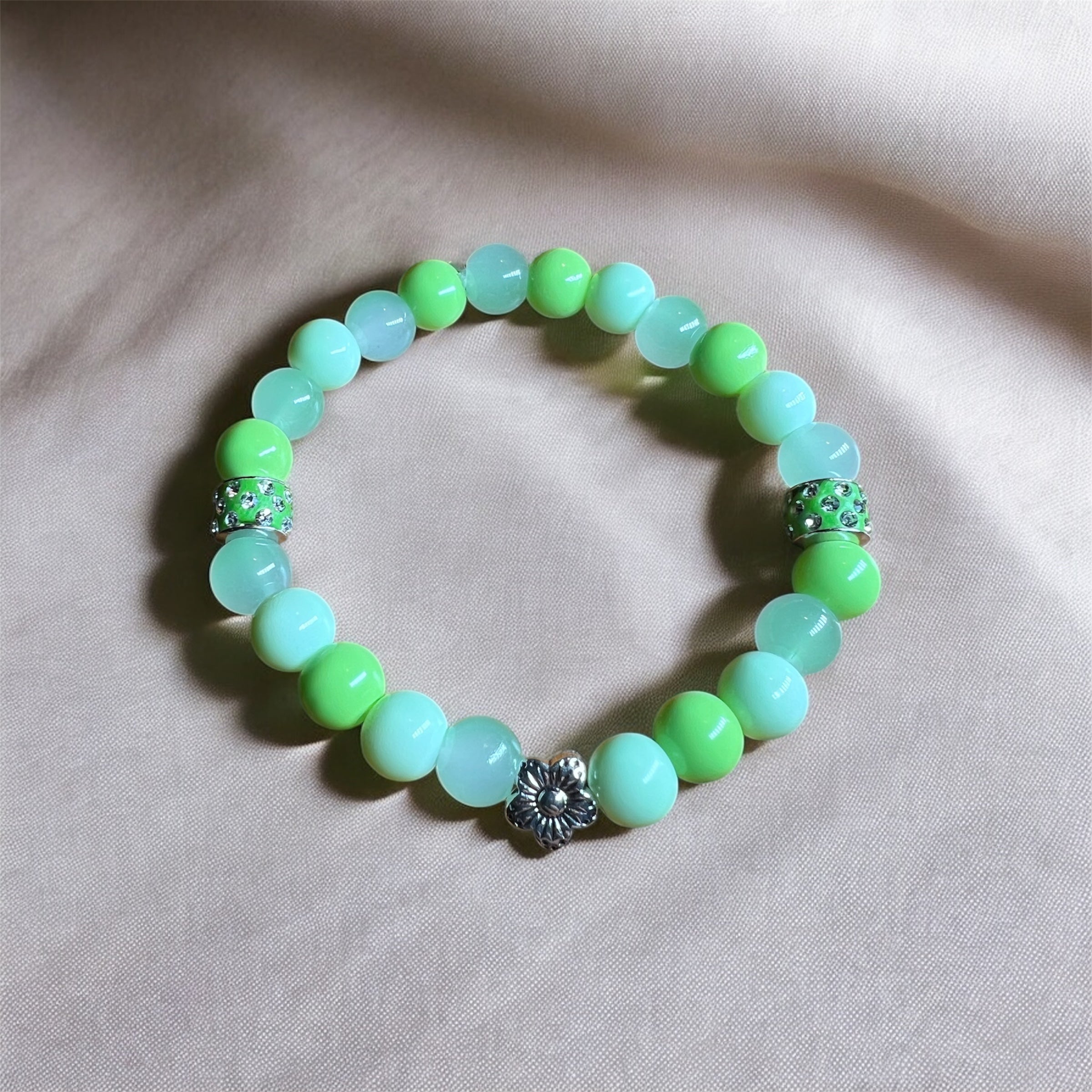 Light Green Glass Beads