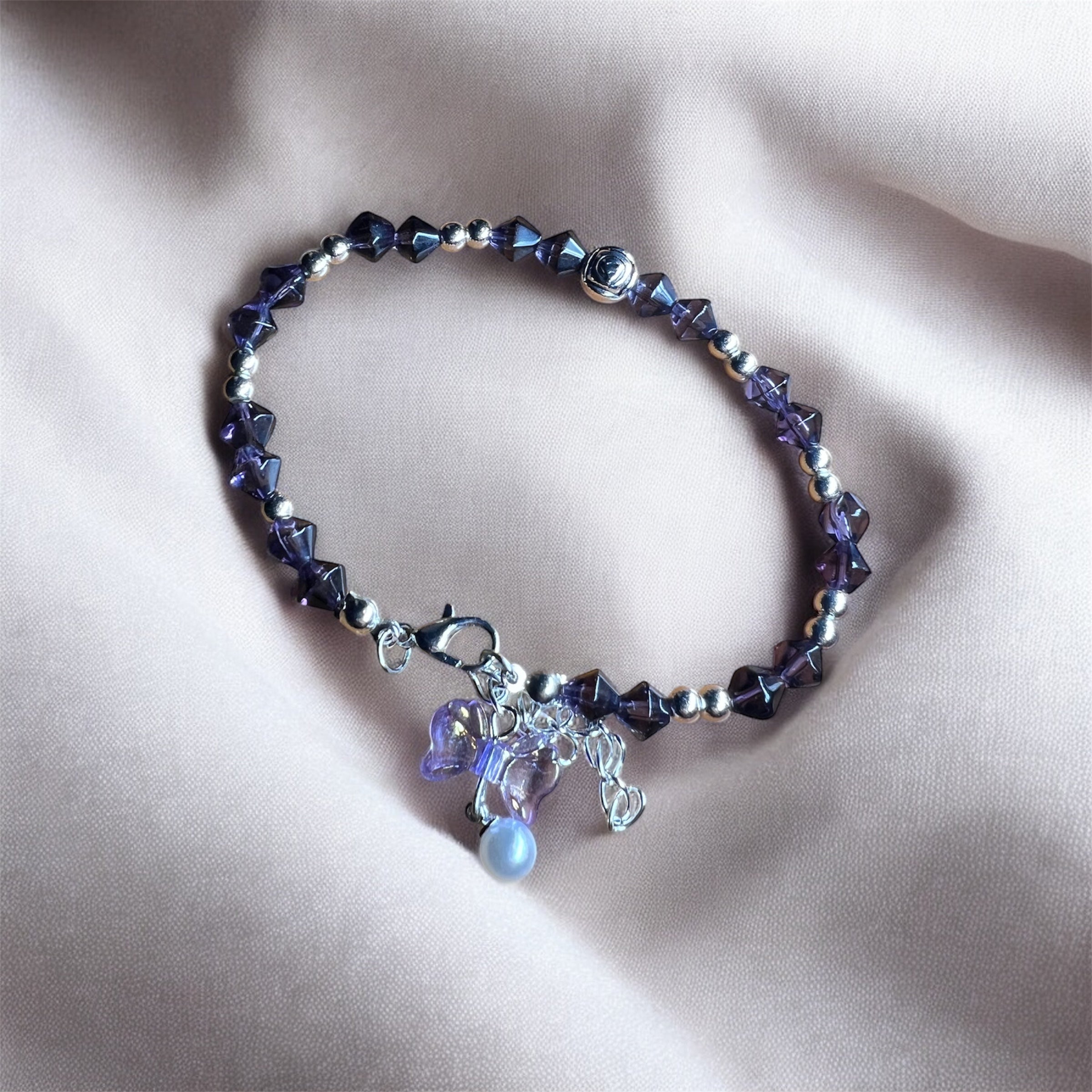 Purple Swarovski Crystal Bracelet
