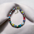 Mixed colors Glass Beaded and Pearls